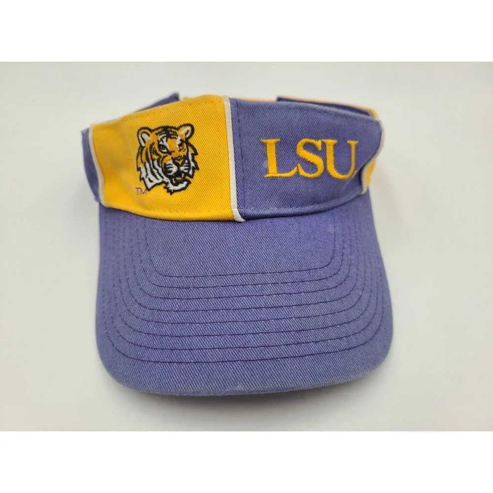 Vintage LSU Tigers Starter Visor Adjustable (Seems Small)‎ Hat Cap Purple Yellow